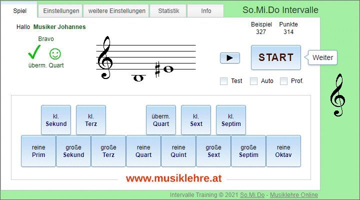 Intervalle sehen hören erkennen